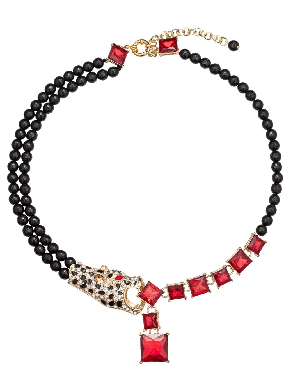 Jaguar Brooch Statement Necklace